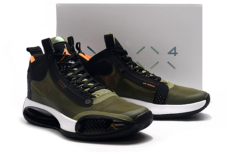 2019 Men Air Jordan XXXIV Army Black Orange Shoes